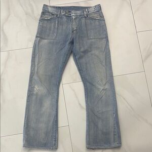 Guess Vintage Light Blue Straight Leg Denim Jeans.  Sz 34/30
